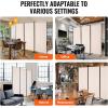 imageVEVOR Room Divider 3 Panel Room Divider Folding Privacy Screen and Portable Partition Divider for Room Separation Freestanding Room Partitions for Office Bedroom Study BeigeBeige
