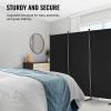 imageVEVOR Room Divider 3 Panel Room Divider Folding Privacy Screen and Portable Partition Divider for Room Separation Freestanding Room Partitions for Office Bedroom Study BeigeBlack