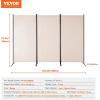 imageVEVOR Room Divider 3 Panel Room Divider Folding Privacy Screen and Portable Partition Divider for Room Separation Freestanding Room Partitions for Office Bedroom Study BeigeBeige