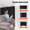 imageVEVOR Room Divider 3 Panel Room Divider Folding Privacy Screen and Portable Partition Divider for Room Separation Freestanding Room Partitions for Office Bedroom Study BeigeBlack