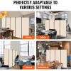 imageVEVOR Room Divider 3 Panel Room Divider Folding Privacy Screen and Portable Partition Divider for Room Separation Freestanding Room Partitions for Office Bedroom Study BeigeBeige