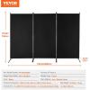imageVEVOR Room Divider 3 Panel Room Divider Folding Privacy Screen and Portable Partition Divider for Room Separation Freestanding Room Partitions for Office Bedroom Study BeigeBlack