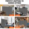 imageVEVOR Room Divider 3 Panel Room Divider Folding Privacy Screen and Portable Partition Divider for Room Separation Freestanding Room Partitions for Office Bedroom Study BeigeGrey