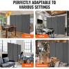 imageVEVOR Room Divider 3 Panel Room Divider Folding Privacy Screen and Portable Partition Divider for Room Separation Freestanding Room Partitions for Office Bedroom Study BeigeGrey