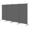 imageVEVOR Room Divider 3 Panel Room Divider Folding Privacy Screen and Portable Partition Divider for Room Separation Freestanding Room Partitions for Office Bedroom Study BeigeGrey