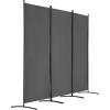 imageVEVOR Room Divider 3 Panel Room Divider Folding Privacy Screen and Portable Partition Divider for Room Separation Freestanding Room Partitions for Office Bedroom Study BeigeGrey