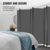 imageVEVOR Room Divider 3 Panel Room Divider Folding Privacy Screen and Portable Partition Divider for Room Separation Freestanding Room Partitions for Office Bedroom Study BeigeGrey