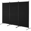 imageVEVOR Room Divider 3 Panel Room Divider Folding Privacy Screen and Portable Partition Divider for Room Separation Freestanding Room Partitions for Office Bedroom Study BeigeBlack