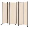 imageVEVOR Room Divider 3 Panel Room Divider Folding Privacy Screen and Portable Partition Divider for Room Separation Freestanding Room Partitions for Office Bedroom Study BeigeBeige