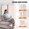 imageVEVOR Room Divider 3 Panel Room Divider Folding Privacy Screen and Portable Partition Divider for Room Separation Freestanding Room Partitions for Office Bedroom Study BeigeBeige