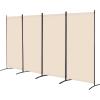 imageVEVOR Room Divider 3 Panel Room Divider Folding Privacy Screen and Portable Partition Divider for Room Separation Freestanding Room Partitions for Office Bedroom Study BeigeBeige