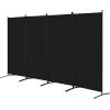 imageVEVOR Room Divider 3 Panel Room Divider Folding Privacy Screen and Portable Partition Divider for Room Separation Freestanding Room Partitions for Office Bedroom Study BeigeBlack