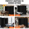 imageVEVOR Room Divider 3 Panel Room Divider Folding Privacy Screen and Portable Partition Divider for Room Separation Freestanding Room Partitions for Office Bedroom Study BeigeBlack
