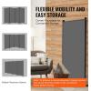 imageVEVOR Room Divider 3 Panel Room Divider Folding Privacy Screen and Portable Partition Divider for Room Separation Freestanding Room Partitions for Office Bedroom Study BeigeGrey