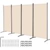 imageVEVOR Room Divider 3 Panel Room Divider Folding Privacy Screen and Portable Partition Divider for Room Separation Freestanding Room Partitions for Office Bedroom Study BeigeBeige