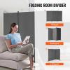 imageVEVOR Room Divider 3 Panel Room Divider Folding Privacy Screen and Portable Partition Divider for Room Separation Freestanding Room Partitions for Office Bedroom Study BeigeGrey