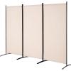 imageVEVOR Room Divider 3 Panel Room Divider Folding Privacy Screen and Portable Partition Divider for Room Separation Freestanding Room Partitions for Office Bedroom Study BeigeBeige