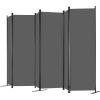 imageVEVOR Room Divider 3 Panel Room Divider Folding Privacy Screen and Portable Partition Divider for Room Separation Freestanding Room Partitions for Office Bedroom Study BeigeGrey