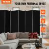 imageVEVOR Room Divider 3 Panel Room Divider Folding Privacy Screen and Portable Partition Divider for Room Separation Freestanding Room Partitions for Office Bedroom Study BeigeBlack