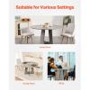 imageVEVOR Round Dining Table 47 inch Wood Table for 46 Person Farmhouse Circle Dinner Furniture Rustic Leisure Tables with Thick Wooden Legs for Home Kitchen Living Room Grey Only Table