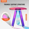 imageVEVOR Round Iridescent Side Table Acrylic End Table Clear Rainbow Acrylic Coffee Table for Drink Food Snack Used in Living Room Bedroom and StudyRound