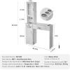 imageVEVOR Salon Station Wall Mount Barber Salon Station for Hair Stylist Beauty Spa Furniture Set 1 Storage Cabinet 3 Cubbies and 2 DrawersOne Lockable WhiteWhite