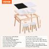 imageVEVOR Sensory Table and Chairs Set Toddlers Activity Table with 2 Stools 2 Storage Bins ampamp Paper Roll Holder IndoorOutdoor Play Sand and Water Table Wooden Kids Sensory Table  Gift for Boys Girls