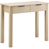 imageVEVOR Small Desk with Drawers Kids Desk for Bedroom Wooden Simple Study Table for Drawing Reading Writing Rectangle MDF Furniture Study Storage Table for Home Office White  Wood3425D x 1555W x 2957H