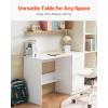 imageVEVOR Small Desk with Drawers Kids Desk for Bedroom Wooden Simple Study Table for Drawing Reading Writing Rectangle MDF Furniture Study Storage Table for Home Office White  Wood4134D x 1732W x 2957H