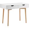 imageVEVOR Small Desk with Drawers Kids Desk for Bedroom Wooden Simple Study Table for Drawing Reading Writing Rectangle MDF Furniture Study Storage Table for Home Office White  Wood3898D x 2008W x 3012H