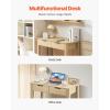 imageVEVOR Small Desk with Drawers Kids Desk for Bedroom Wooden Simple Study Table for Drawing Reading Writing Rectangle MDF Furniture Study Storage Table for Home Office White  Wood3425D x 1555W x 2957H