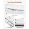 imageVEVOR Small Desk with Drawers Kids Desk for Bedroom Wooden Simple Study Table for Drawing Reading Writing Rectangle MDF Furniture Study Storage Table for Home Office White  Wood3898D x 2008W x 3012H