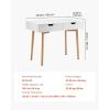imageVEVOR Small Desk with Drawers Kids Desk for Bedroom Wooden Simple Study Table for Drawing Reading Writing Rectangle MDF Furniture Study Storage Table for Home Office White  Wood3898D x 2008W x 3012H