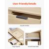 imageVEVOR Small Desk with Drawers Kids Desk for Bedroom Wooden Simple Study Table for Drawing Reading Writing Rectangle MDF Furniture Study Storage Table for Home Office White  Wood3425D x 1555W x 2957H