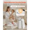 imageVEVOR Towel Warmers for Bathroom Towel Warmer Bucket with Child Lock ampamp HighTemp Light ampamp 24H Delay Timer ampamp Auto Shut Off Fits up to 4 Oversized Towels Blankets Clothes Bathrobes and More WhiteTowel Warmer with White Lid