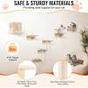 imageVEVOR Wall Mounted Cat Shelves Perches with Jumping Boards Hammock Sofa Cat Furniture and Shelves up to 40 lbs for Sleeping Playing Climbing Set of 6Free