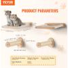 imageVEVOR Wall Mounted Cat Shelves Perches with Jumping Boards Hammock Sofa Cat Furniture and Shelves up to 40 lbs for Sleeping Playing Climbing Set of 6Free