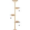 imageVEVOR Wall Mounted Cat Shelves Perches with Jumping Boards Hammock Sofa Cat Furniture and Shelves up to 40 lbs for Sleeping Playing Climbing Set of 6Fixed