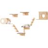 imageVEVOR Wall Mounted Cat Shelves Perches with Jumping Boards Hammock Sofa Cat Furniture and Shelves up to 40 lbs for Sleeping Playing Climbing Set of 6Free