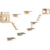 imageVEVOR Wall Mounted Cat Shelves Perches with Jumping Boards Hammock Sofa Cat Furniture and Shelves up to 40 lbs for Sleeping Playing Climbing Set of 6Free