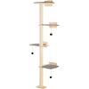 imageVEVOR Wall Mounted Cat Shelves Perches with Jumping Boards Hammock Sofa Cat Furniture and Shelves up to 40 lbs for Sleeping Playing Climbing Set of 6Fixed