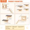 imageVEVOR Wall Mounted Cat Shelves Perches with Jumping Boards Hammock Sofa Cat Furniture and Shelves up to 40 lbs for Sleeping Playing Climbing Set of 6Free