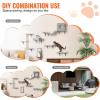 imageVEVOR Wall Mounted Cat Shelves Perches with Jumping Boards Hammock Sofa Cat Furniture and Shelves up to 40 lbs for Sleeping Playing Climbing Set of 6Free