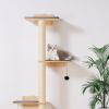 imageVEVOR Wall Mounted Cat Shelves Perches with Jumping Boards Hammock Sofa Cat Furniture and Shelves up to 40 lbs for Sleeping Playing Climbing Set of 6Fixed