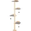imageVEVOR Wall Mounted Cat Shelves Perches with Jumping Boards Hammock Sofa Cat Furniture and Shelves up to 40 lbs for Sleeping Playing Climbing Set of 6Fixed