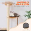 imageVEVOR Wall Mounted Cat Shelves Perches with Jumping Boards Hammock Sofa Cat Furniture and Shelves up to 40 lbs for Sleeping Playing Climbing Set of 6Fixed