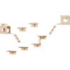 imageVEVOR Wall Mounted Cat Shelves Perches with Jumping Boards Hammock Sofa Cat Furniture and Shelves up to 40 lbs for Sleeping Playing Climbing Set of 6Free