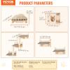 imageVEVOR Wall Mounted Cat Shelves Perches with Jumping Boards Hammock Sofa Cat Furniture and Shelves up to 40 lbs for Sleeping Playing Climbing Set of 6Free