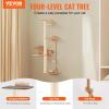 imageVEVOR Wall Mounted Cat Shelves Perches with Jumping Boards Hammock Sofa Cat Furniture and Shelves up to 40 lbs for Sleeping Playing Climbing Set of 6Fixed