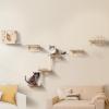imageVEVOR Wall Mounted Cat Shelves Perches with Jumping Boards Hammock Sofa Cat Furniture and Shelves up to 40 lbs for Sleeping Playing Climbing Set of 6Free